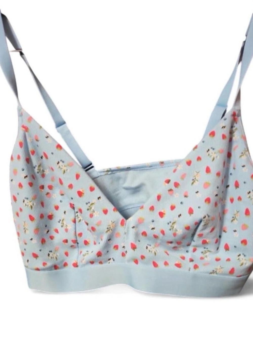 NWT-Wild Fable,Strawberry & Blue Floral Sports Bra in XXL ,Bralette